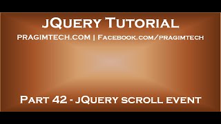 jQuery scroll event [upl. by Ozan]