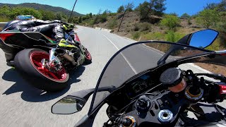 SuperBikes On The Way  Yamaha R1 M Vs Aprilia Rsv4 RF [upl. by Aruam]