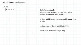 Vergelijkingen met breuken 2 HAVOVWO [upl. by Earlie598]