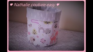 Tuto pour confectionner ce petit panier rond [upl. by Euqcaj]