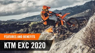 The full lineup of the new ENDURO range – Features amp Benefits  KTM EXC 2020 [upl. by Hplodur52]