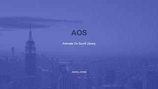 How to Install the AOS Library  AOS Animate On Scroll Library  Web Development Skills [upl. by Akimahc]