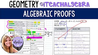 Geometry  Algebraic Proofs [upl. by Ahaelam]