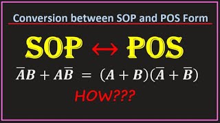 Conversion between POS and SOP form [upl. by Kcirddor188]