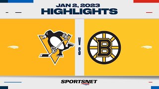 NHL Highlights  Penguins vs Bruins  January 2 2023 [upl. by Nossila]