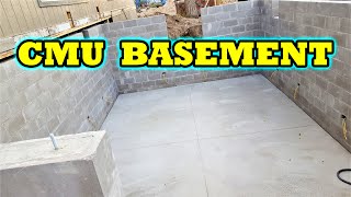 How to build a Concrete Block Basement for Beginners Part 1 DIY [upl. by Aihsekal]