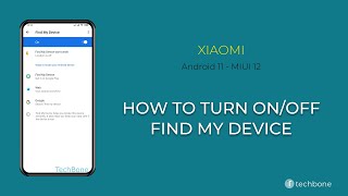 How to Turn onoff Find My Device  Xiaomi Android 11  MIUI 12 [upl. by Erotavlas]