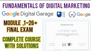 Google Digital Garage Final Exam Answers 2021  Google Digital Marketing Course Free Certificate [upl. by Wilhelmine]