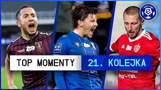 TOP MOMENTY 21 kolejki  Ekstraklasa  202122 Komentarz [upl. by Anitsirc]