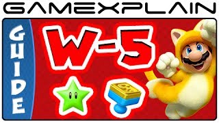 Super Mario 3D World  All World 5 Green Stars amp Stamps Guide amp Walkthrough [upl. by Hertzfeld]