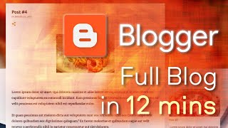 Blogger  Tutorial for Beginners in 12 MINUTES  FULL GUIDE [upl. by Mcnelly679]