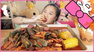 SPICY SEAFOOD BOIL  MUKBANG [upl. by Seagrave]