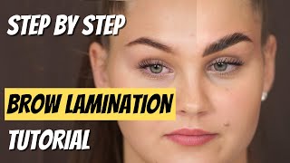 THUYA BROW LAMINATION How To Do Eyebrow Lamination Step by Step Tutorial  Brow Lift [upl. by Nad]