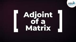 Matrices  Adjoint of a Matrix  Dont Memorise [upl. by Kiersten]