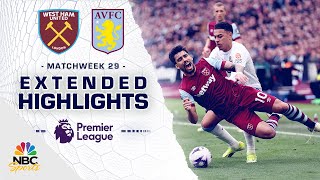 West Ham United v Aston Villa  PREMIER LEAGUE HIGHLIGHTS  3172024  NBC Sports [upl. by Ahtoelc406]