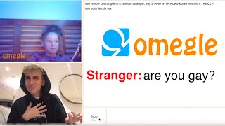 Fighting Strangers on Omegle kids are mean [upl. by Dnaletak]