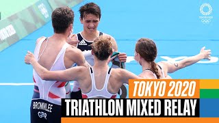 Triathlon MIXED relay 🏊🚴🏃 Tokyo Replays [upl. by Llehsem649]