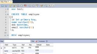 SQL Tutorial  9 Create Table Statement [upl. by Nevuer788]