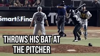 Hitter throws his bat at pitcher a breakdown [upl. by Jacques]