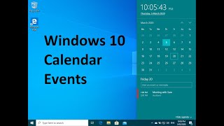 How to set Windows 10 Calendar Events and Reminders 2020 manage tasks [upl. by Hirai]