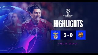 RESUMOHIGHLIGHTS SL BENFICA 30 FC BARCELONA [upl. by Petronilla]