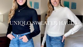 Uniqlo Cashmere amp Merino Wool Sweater Review Black Friday Haul  Tawny Alessandra [upl. by Sager]