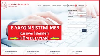 EYAYGIN SİSTEMİ MEB Kursiyer İşlemleri TÜM DETAYLAR [upl. by Faydra]