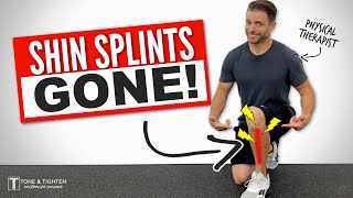 Shin Splints Stretches And Exercises  Feel Better FAST [upl. by Ahcsrop]