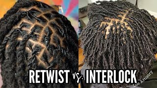 Interlocking vs Retwisting Locs PROS amp CONS  My Entire Experience [upl. by Mortie248]