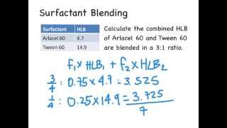 Emulsion Surfactant Calculations [upl. by Macnair]