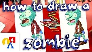 How To Draw A Zombie Plants vs Zombies [upl. by Waxler730]