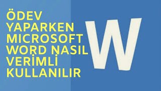 Ödev yaparken Microsoft Word nasıl verimli kullanılır  Yıldız Teknik Üniversitesi YDYO [upl. by Franek]