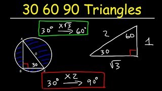 Special Right Triangles  30 60 90  Geometry amp Trigonometry  SAT Math [upl. by Wivinia]