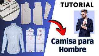 Cómo hacer una CAMISA para HOMBRE desde cero✅ Paso a paso para hacer el patrón o trazo [upl. by Lorri857]