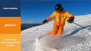 How to do The Hockey Stop on Skis WITH BONUS TIP [upl. by Weinrich]