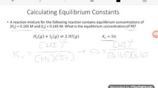 Calculating Equilibrium Constants [upl. by Ayin138]