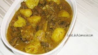 Jamaican Curry Goat Recipe Video [upl. by Griffith]