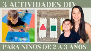 ACTIVIDADES PARA HACER EN CASA CON NIÑOS DE 2 A 3 AÑOS MOTRICIDAD FINA  JUGANDO Y RECICLANDO [upl. by Kronick894]