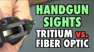 Handgun Sights Tritium vs Fiber Optic [upl. by Roht439]