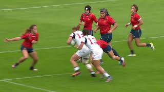 HIGHLIGHTS USA beat Spain 43  0 at the Womens Rugby World Cup [upl. by Burl]