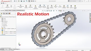 Chain and Sprocket Design Assembly and Motion Study  Solidworks Tutorial [upl. by Oiligriv]