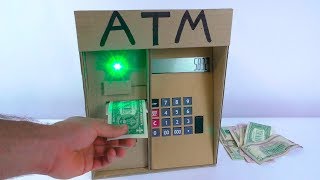 How To Make ATM Machine From Cardboard  DIY ATM For Kids [upl. by Eadrahc]