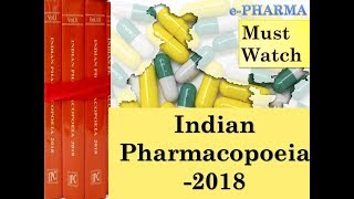 Indian Pharmacopoeia IP  2018 [upl. by Nabatse]