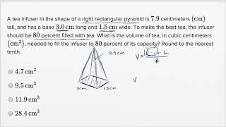 Volume word problems — Basic example  Math  SAT  Khan Academy [upl. by Sutelc]