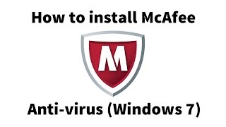 How to install McAfee antivirus  Windows 7 StudentFaculty [upl. by Symer]