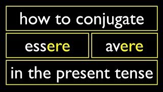 Italian Present Tense 4 Irregular Verbs ERE Essere Avere [upl. by Lucian]