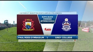 Premier Interschools Rugby  Paul Roos Gymnasium vs Grey College [upl. by Petulah]