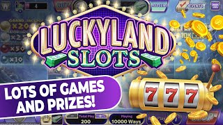 Luckyland Slots Review  So Many Rewards [upl. by Aiuqenehs]