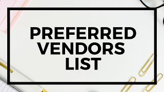 How to Create a Preferred Vendors List Template [upl. by Kovacs971]