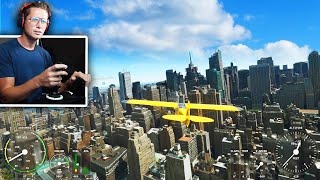 How does the Xbox Series X handle Flight Simulator on Max Settings NYC Gameplay [upl. by Eillek]